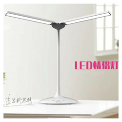 Lampada da scrivania a doppia testa bianca 17 * 17 * 37 cm - ASUPERMALL en oferta