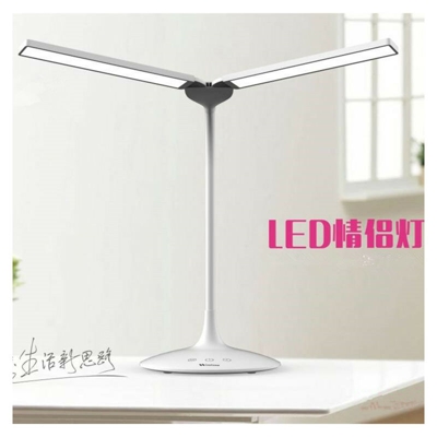 Lampada da scrivania a doppia testa bianca 17 * 17 * 37 cm - ASUPERMALL