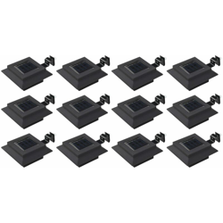 Lampade Solari da Esterni 12 pz a LED Quadrate 12 cm Nero - VIDAXL precio