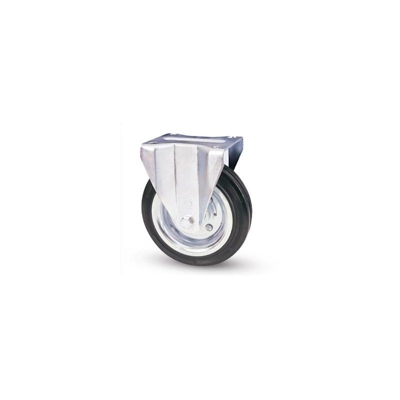 Ruota Gomma Nera D.100 mm Rulli Fissa - ALDO VALSECCHI S.P.A.