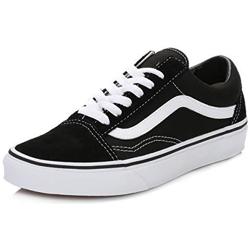Pelle Vans Old Skool Sneaker Unisex Adulto, Nero (nero / Bianco), 46 precio