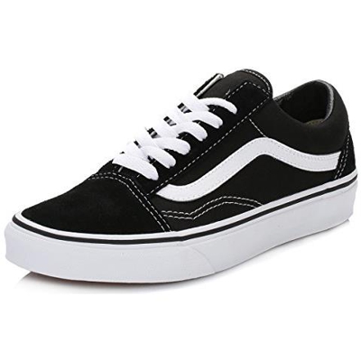 Pelle Vans Old Skool Sneaker Unisex Adulto, Nero (nero / Bianco), 46