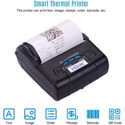 Stampante termica HOP-E300 80mm USB + Bluetooth 100-240V (batteria al litio incorporata) - HOIN en oferta