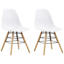 Sedie Da Pranzo 2 Pz Bianche In Plastica características