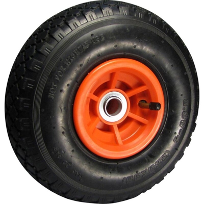 dörner + helmer 740394 Luftrad 260x85x20 mm con cerchi in plastica rosso