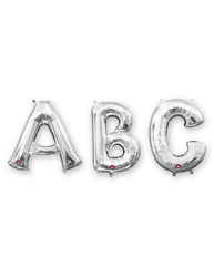 Palloncino lettera in alluminio argento 86 cm precio
