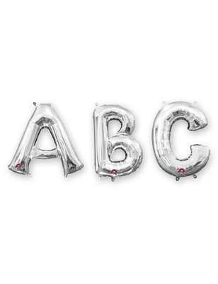 Palloncino lettera in alluminio argento 86 cm