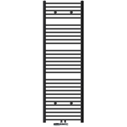 Radiatore Scaldasalviette Radiatore da Bagno Antracite Dritto con Attacco Centrale 600 x 1800 mm Radiatore Termoarredo con Termostato Set di en oferta
