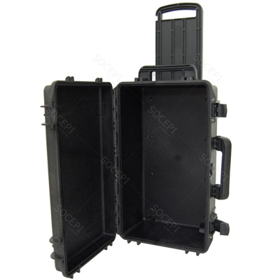 Socepi - Valigia ermetica c/valvola, mod. MAX520, IP67 DUSTPROOF WATERPROOF Valigia MAX520 colore nero spugne interne senza spugne trolley con trolley
