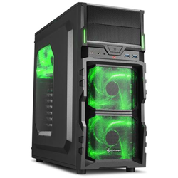 Case VG5-W Middle Tower ATX / micro-ATX / mini-ITX Colore verde (Finestra laterale) precio