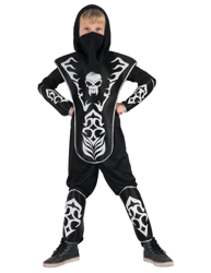 Costume ninja con teschio bambino en oferta