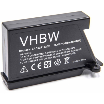 vhbw Li-Ion batteria 3000mAh (14.4V) per robot aspirapolvere home cleaner come LG EAC60766111, EAC60766112, EAC60766113