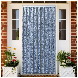 Zanzariera Blu Bianco E Argento 100x220 Cm Ciniglia características