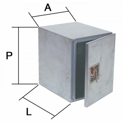 CASSETTA PORTA-ATTREZZI IN LAMIERA PIEGATA E SALDATA, MISURE 350x450x450MM - BAZAR GIUSTO