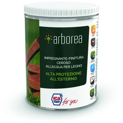 Impregnante-Finitura 3 in 1 Ceroso all'Acqua per Legno-NOCE-2,5 L - ICA FOR YOU