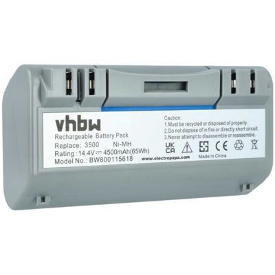 vhbw NiMH batteria 4500mAh (14.4V) compatibile con iRobot Scooba 330, 340, 34001, 350, 380, 385, 390, 5800, 5806 5832 robot aspirapolvere home cleaner