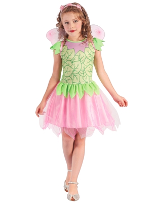 Costume da fatina rosa e verde per bambina