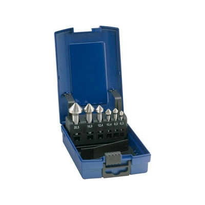 Forum - Gioco Conica 90 ° Fragole, Smussatura E Sbavatura, Di Acciaio Ad Alta Velocità, Din 335-C, Senza Rivestimento, In Una Scatola Di Plastica