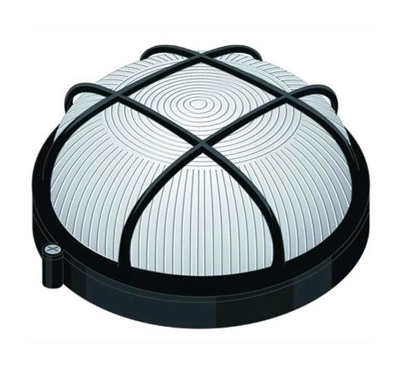 Plafoniere Alluminio Sole Tonda Nera 100 Watt - Blinky