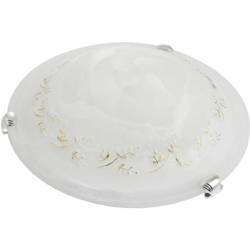 Plafoniera da muro rotonda tonda Ø 30 cm con vetro decorato decoro oro - GALILEO características