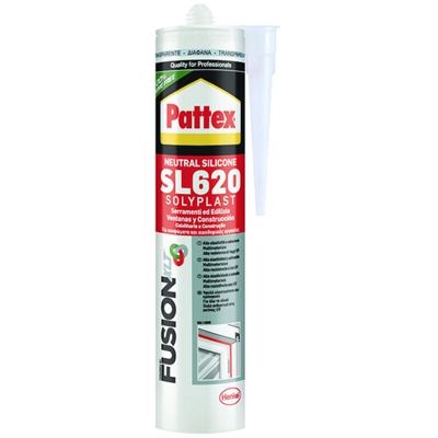 SILICONE NEUTRO PER EDILIZIA E SERRAMENTI 'SOLYPLAST' ml 300 - avorio RAL 1013 - PATTEX