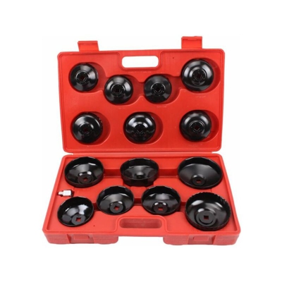 Exsensa - SET 15 PEZZI CHIAVE A TAZZA BOCCOLE PER FILTRO OLIO AUTO PER TUTTI I MODELLI