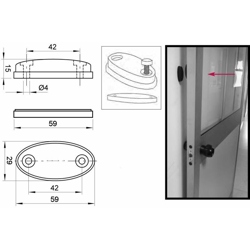 Fermapersiana magnetico bianco ferma persiane persiana imposte finestre porte - PETTITI GIUSEPPE en oferta