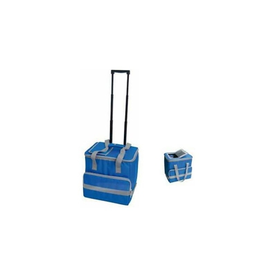 Borsa termica a trolley 38 litri grigio/blu cm 38x29x37h - DES