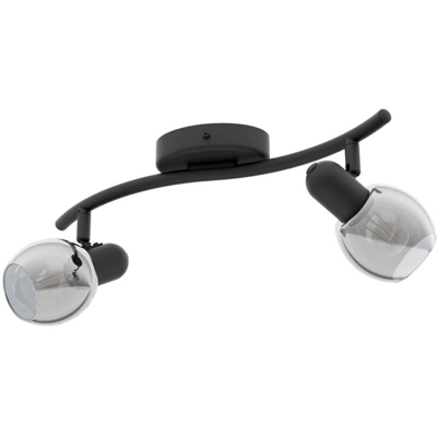 Faretti da Soffitto su Barra Binario Nero Lampada E14 Lampadario Pollica EGLO
