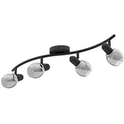 Lampada da Soffitto su Barra Binario Faretti E14 4 Luci Lampadario Pollica EGLO