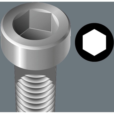 Inserto Esagonale 5 mm 840/4 IMP DC SB SiS Acciaio per utensili legato, rivestimento di diamante F 6.3 1 pz. - Wera