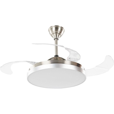 Beliani - Ventilatore da soffitto con luce argento / trasparente IBAR