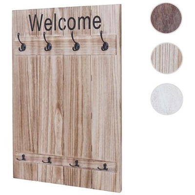 Serie Vintage Appendiabiti Guardaroba Hwc-c89 Welcome 91x60cm ~ Naturale