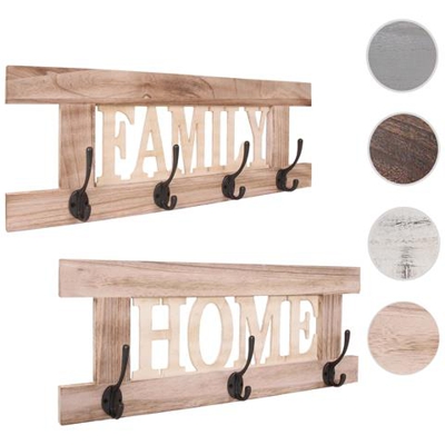 Serie Vintage Set 2x Appendiabiti Guardaroba Hwc-c60 Family Home Naturale