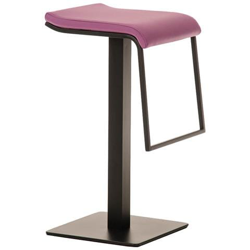 Sgabello Cp156 Con Poggiapiedi 42x39x78cm Ecopelle Struttura Nera Viola precio