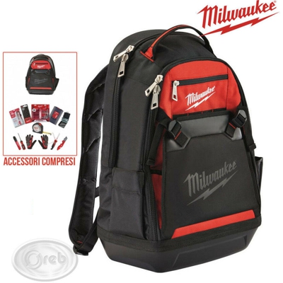 Milwaukee 4932459378 zaino jobsite porta attrezzi utensili + accessori