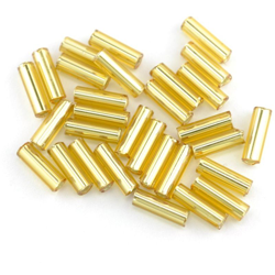Bugle Beads 1870 7 mm, confezione da 1, colore: oro - GUTERMANN en oferta