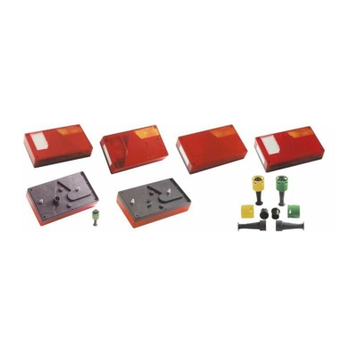 Lem Select - Luce posteriore destra a 5 funzioni + riflettore 235x135x52 mm