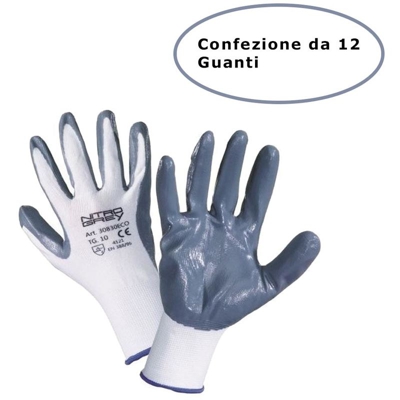 Guanti in nitrile grigio taglia misura 10 xl soft confezione da 12 pezzi - AZIMUTHBRICO