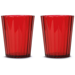 SET 2 BICCHIERI 370ML ROSSO IN ACRILICO ACCESSORI TAVOLA CUCINA - Wd Lifestyle en oferta