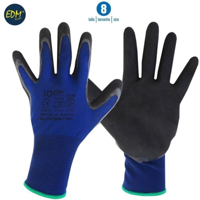 Guanti in poliestere per elettroerosione Taglia M in Lattice finitura sabbia - EDM