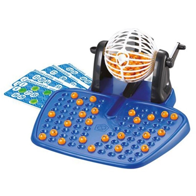 Due Esse - Gioco tombola Bingo lotto con cestello per pesca automatica 48 cartelle