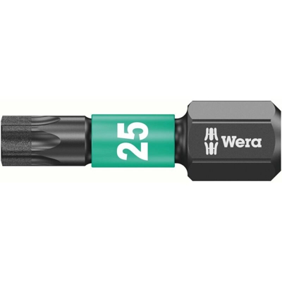 867/1 IMP DC Inserto Torx T 25 Acciaio per utensili legato, rivestimento di diamante D 6.3 1 pz. - Wera