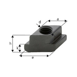 Dado Rhombus T Slot, D X T-Scanalatura: M10 X 12 Laterale Del 11,7 Millimetri, 18 Millimetri Valutazione E, Cote H: 14 Mm, Cote K: 7 Mm - FORUM en oferta