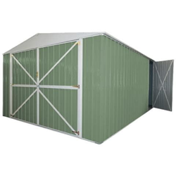 Casetta Garage Giardino Box In Acciaio Zincato 360x514cm X H2.30m - 320kg - 18mq - Verde precio
