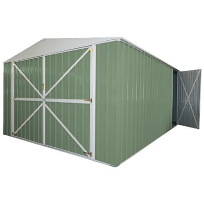 Casetta Garage Giardino Box In Acciaio Zincato 360x514cm X H2.30m - 320kg - 18mq - Verde