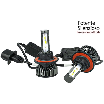 Kit Full Led Cob H13 26W Reale 12V Con Ventola Raffrenddamento Silenziosa Attacco Regolabile 2200 Lumen - CARALL