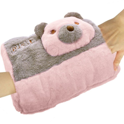 Coveri - Borsa Acqua Calda Elettrica con Tasche Scaldamani Orsetto Grigio Chiaro Peluche precio