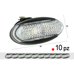 10 Pezzi Fanali Laterali Led 24V 12V Colore Rosso Per Luce Ingombro Cortesia Targa Cupola Cappa Camion Rimorchio Caravan Furgone - CARALL en oferta