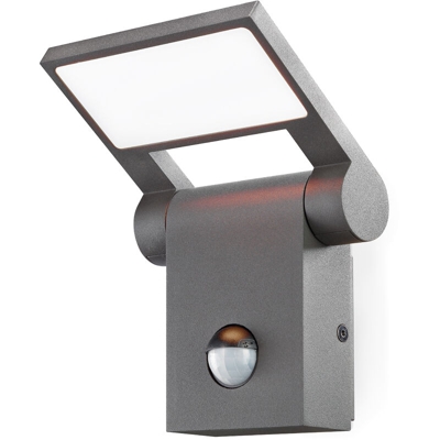 Lampada da parete per esterni con sensore a LED bianco caldo 3000K 600lm Lampada da parete per esterni da 10 watt, 201160 - ESOTEC